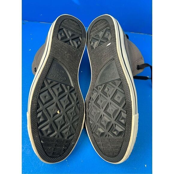 Vintage Converse Chuck Taylor All Star Gray/Black/Red Canvas Mid Shoe Mens 10 - Picture 4 of 6